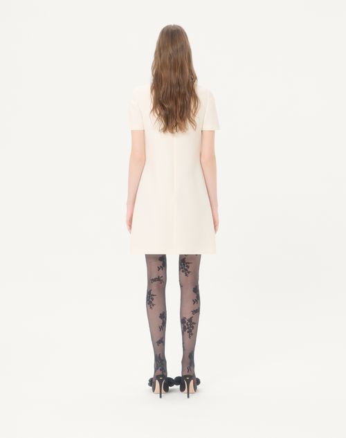 Valentino - Embroidered Crepe Couture Short Dress - Ivory - Woman - Dresses