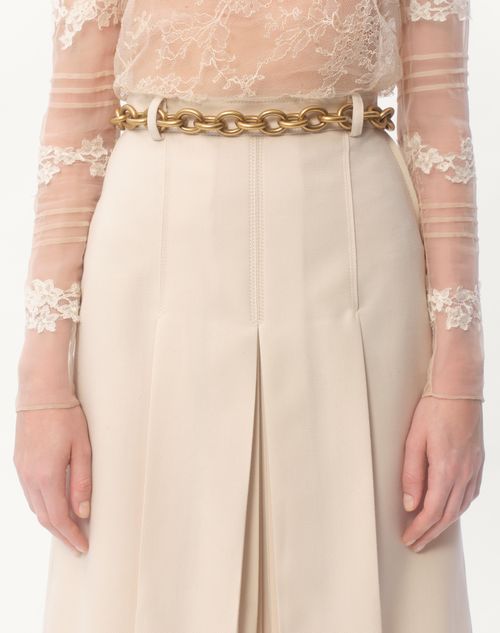 Valentino Garavani - Vlogo Signature Chain Belt - Antique Brass - Woman - Belts