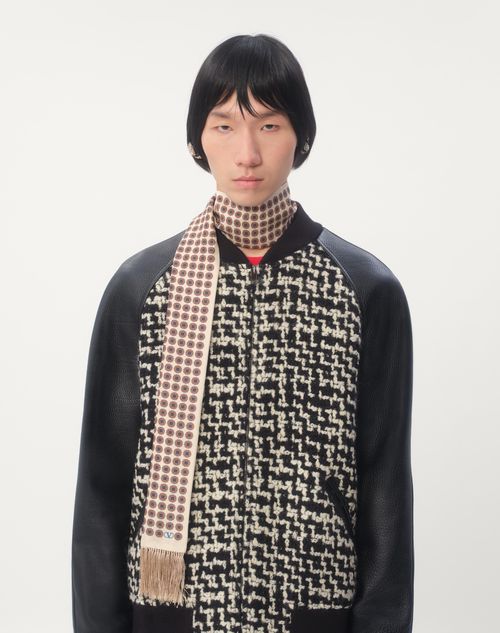 Valentino Garavani - Chamber Silk Bandeau Scarf With Fringe - Cream - Man - Soft Accessories