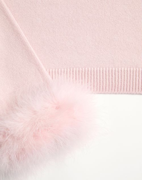 Valentino - Cashmere Sweater With Feathers - Pink - Woman - Knitwear