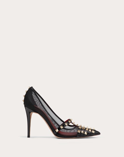 valentino black patent rockstud pumps