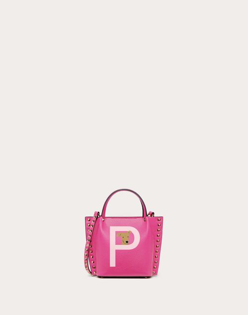 Valentino Garavani - Valentino Garavani Rockstud Pet Small Customizable Shopper - Sheer Fuchsia/rose Quartz - Woman - Rockstud Pet - Bags