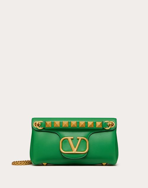 Valentino Garavani - Stud Sign Nappa Shoulder Bag - Green - Woman - Bags