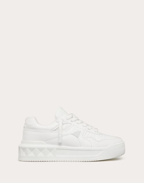 One Stud Xl Nappa Leather Low-top Sneaker for Man in White 
