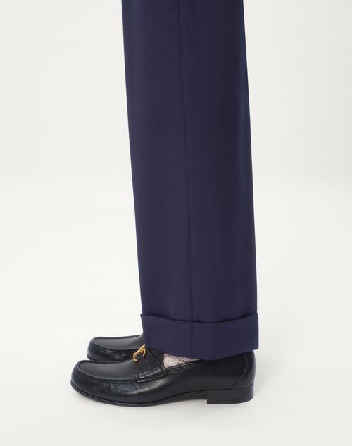 ターンアップ付き ウール ギャバジン パンツ for メンズ インチ ターンアップ付き ウール ギャバジン パンツ for メンズ インチ