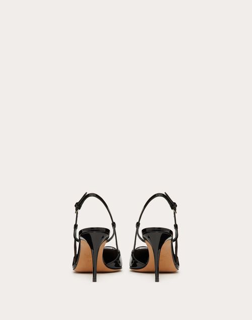 Slingback pumps Vlogo Signature Aus Lackleder Mit 80 Mm absatz fur Frau in Schwarz Valentino DE