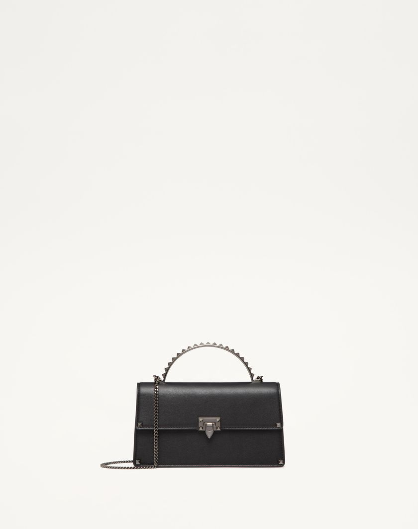 Valentino Handbags Mini Borsa A Mano Rockstud In Vitello per Donna in Nero | Valentino IT