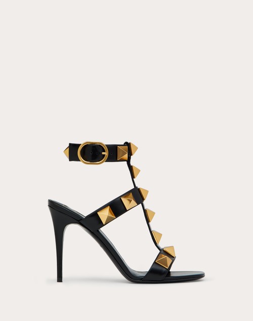 Valentino Garavani Roman Stud block-heel sandals - Black