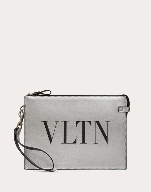 Valentino Garavani - Vltn Pouch - Silver - Man - Man Bags & Accessories Sale