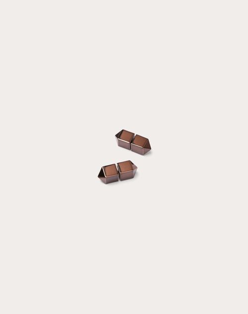 Valentino Garavani - Rockstud Metal Earrings - Brown - Woman - Jewels - Accessories