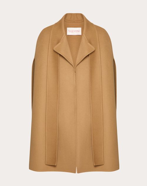 Valentino - Compact Drap Cape - Gingerbread - Woman - Coats And Outerwear