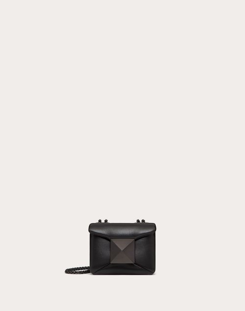 Valentino Garavani - One Stud Nappa Micro Bag With Chain - Black - Woman - Shoulder Bags
