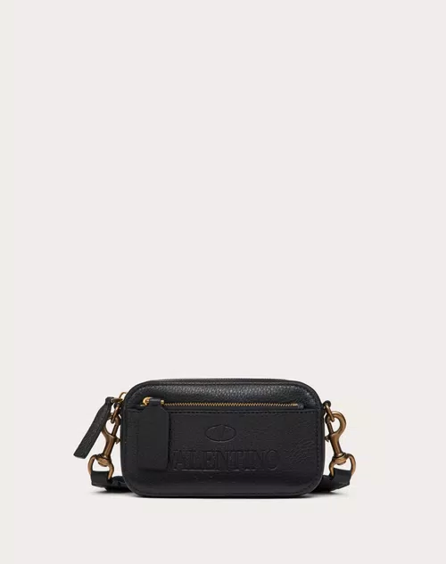 Valentino Garavani - Small Valentino Garavani Identity Belt Bag In Leather - Black - Man - Shoulder Bags