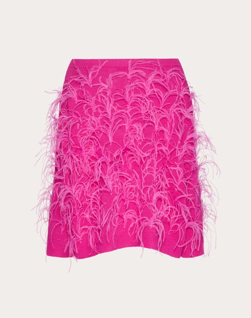 Valentino - Suéter De Lana Con Bordado De Plumas - Pink Pp - Mujer - Mujer