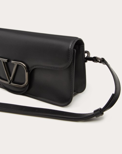 Valentino Garavani Locò leather crossbody bag - Black