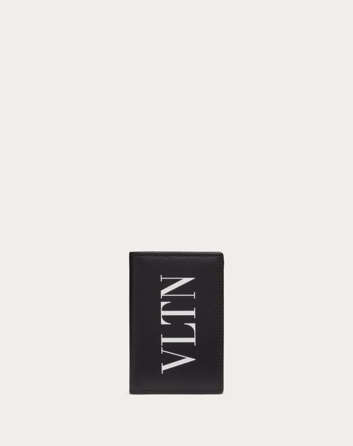Vltn Cardholder for Man in Black/white | Valentino FI Vltn Cardholder for Man in Black/white | Valentino FI