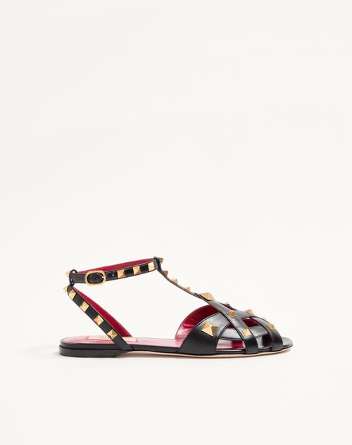 Valentino Garavani - Studdy Kidskin Sandal - Black - Woman - Sandals