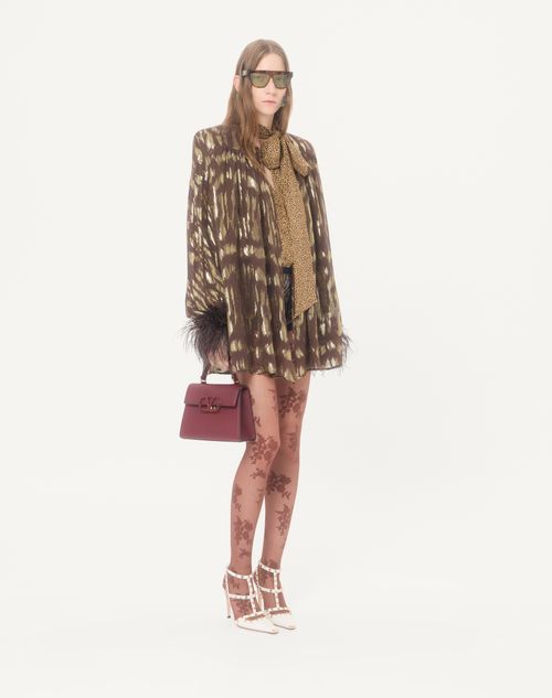 Valentino Garavani - Valentino Garavani Vsling Small Handbag In Grainy Calfskin - Cherry - Woman - Top Handle Bags