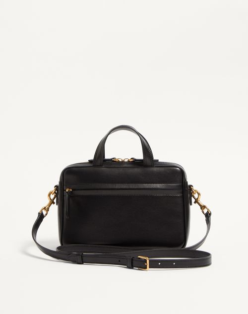 Valentino Garavani - Valentino Garavani Viva Superstar Nappa Leather Handbag - Black/spice - Woman - Top Handle Bags