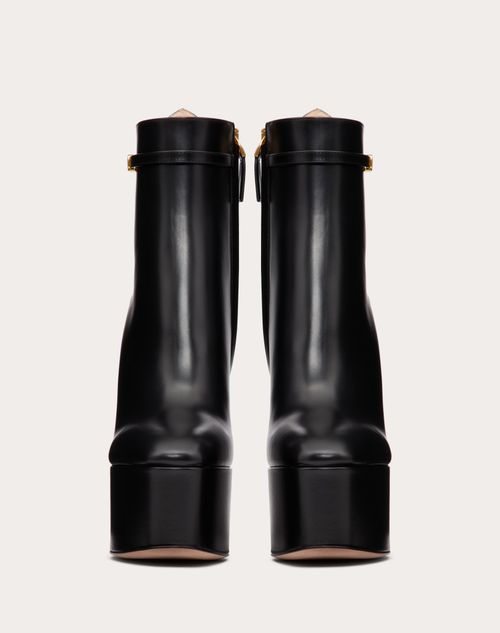 Valentino Garavani Women's Tan-Go Platform Ankle Boot in Calfskin 155mm - Black - Ankle Boots - 37.5