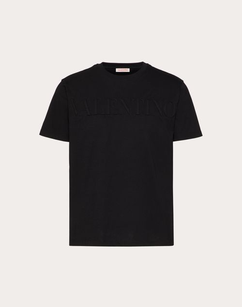 Valentino - Camiseta Con Valentino Embossed - Negro - Hombre - Camisetas Y Sudaderas