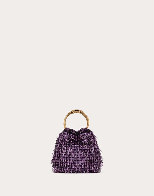 Valentino Garavani - Small Carry Secrets Embroidered Bucket Bag - Amethyst - Woman - Partywear