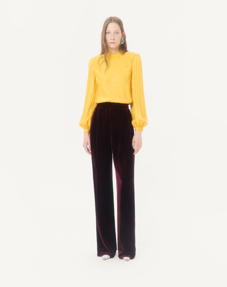 Valentino Vlogo Striped Jacquard Top Woman Yellow 42