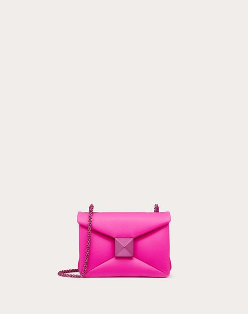 Valentino Garavani - Small One Stud Bag In Nappa Leather With Chain - Pink Pp - Woman - Shoulder Bags