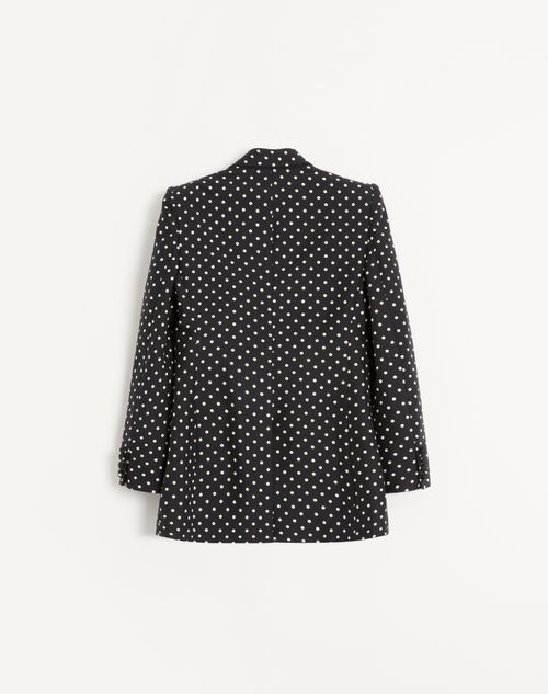 Valentino - Single-breasted Shantung Silk Jacket With Plusdepois Print - Black/birch - Man - Man Ready To Wear Sale