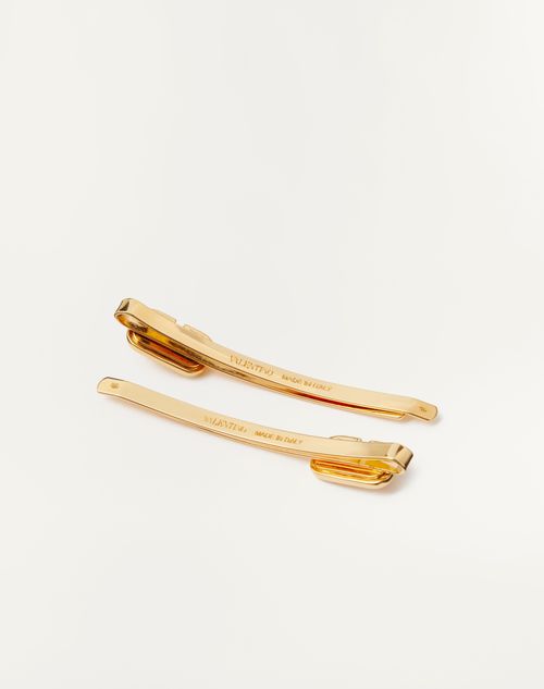 Vロゴ シグネチャー メタル ヘアクリップ for ウィメンズ インチ Vロゴ シグネチャー メタル ヘアクリップ for ウィメンズ インチ