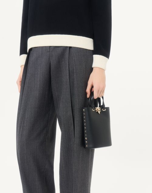Valentino Garavani - Valentino Garavani Rockstud Mini Bag In Grainy Calfskin - Black - Woman - Wallets And Small Leather Goods