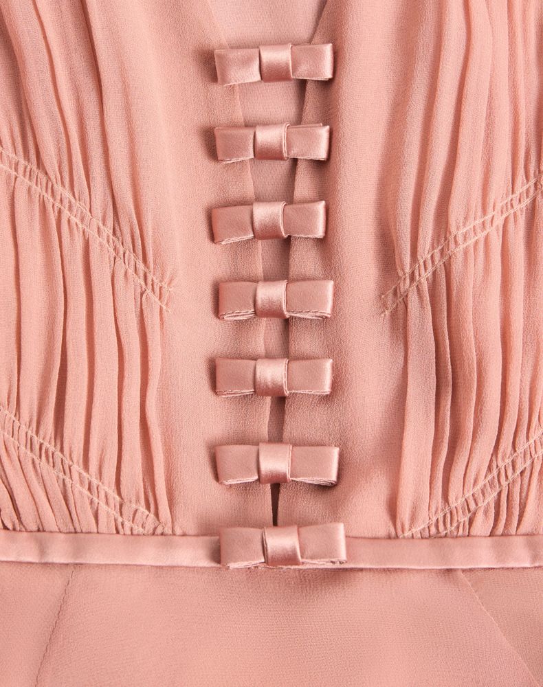 Valentino Light Georgette Long Dress Woman Light Pink 42