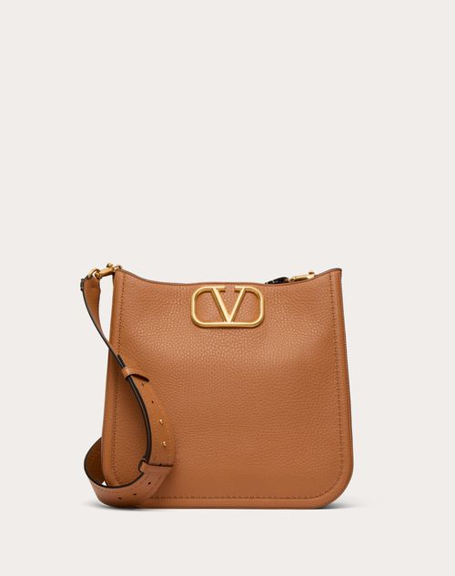 Valentino Garavani - Valentino Garavani Alltime Hobo Bag In Grainy Calfskin - Almond - Woman - Shoulder Bags