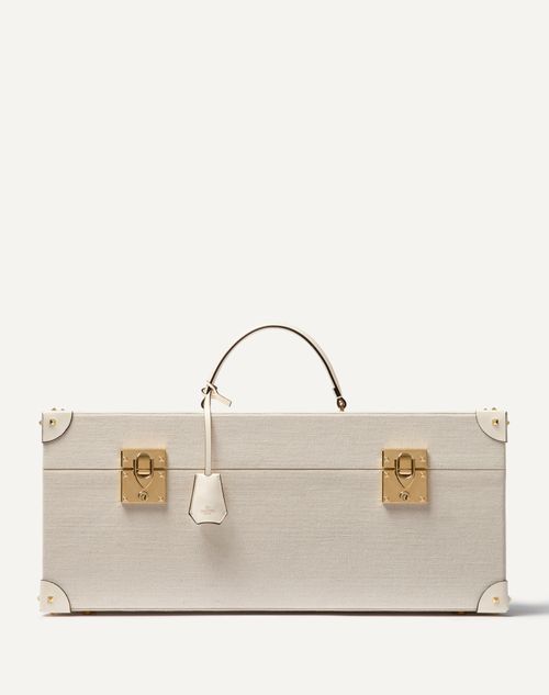 Valentino Garavani - Valentino Garavani Perfume Case For 7 X 100 Ml In Canvas And Calfskin With Metal Studs - Natural/ivory - Woman - Anatomy Of Dreams