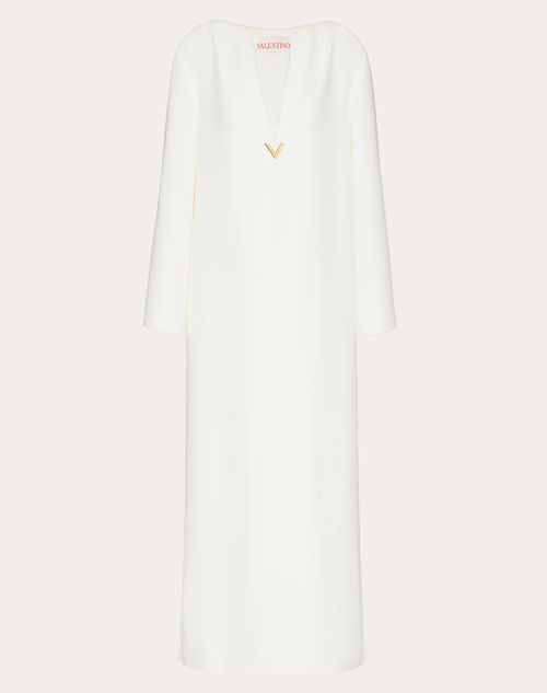 Valentino - Robe En Cady Couture À Col Caftan - Ivoire - Femme - Robes