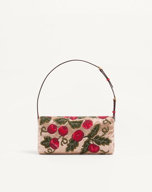 Valentino Garavani - Valentino Garavani Devain Embroidered Small Shoulder Bag - Multicolour - Woman - Shoulder Bags