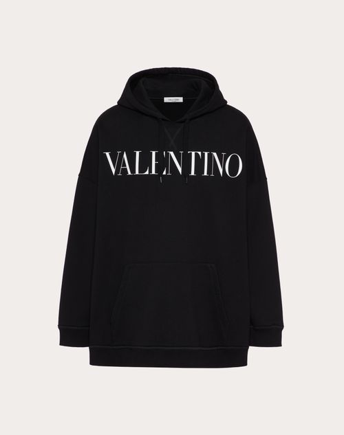 Valentino - ヴァレンティノプリント コットン スウェットシャツ - ブラック/ホワイト - 男性 - Tシャツ/スウェット