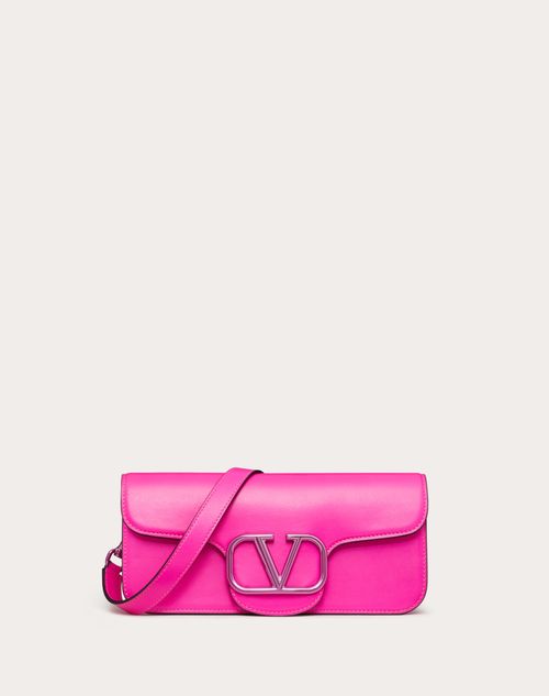 Valentino Garavani - Locò Crossbody Calfskin Bag - Pink Pp - Man - Cross Body Bags
