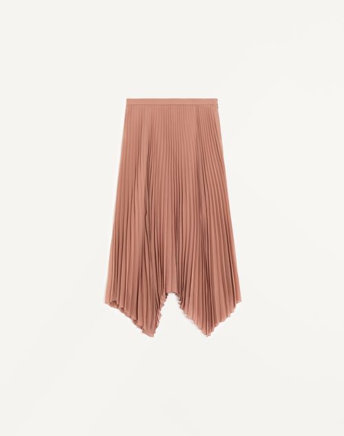 Valentino - Midi Skirt In Light Georgette - Terracotta - Woman - Skirts