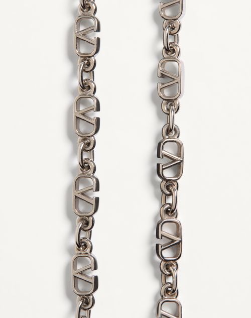 Valentino Garavani - Bracelet Vlogo Signature En Métal - Palladium - Homme - Bijoux Et Montres