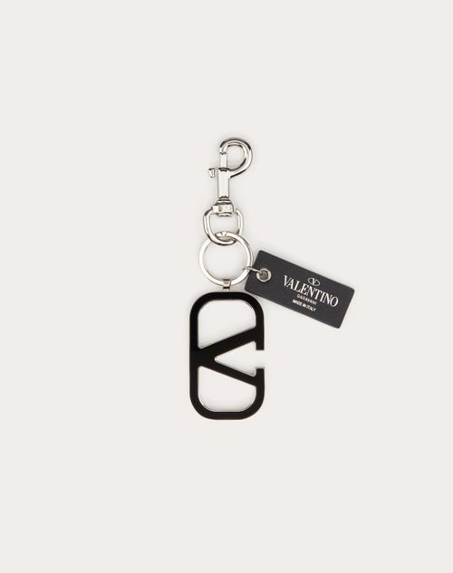 Valentino Garavani - Vlogo Signature Keychain - Black - Man - Man