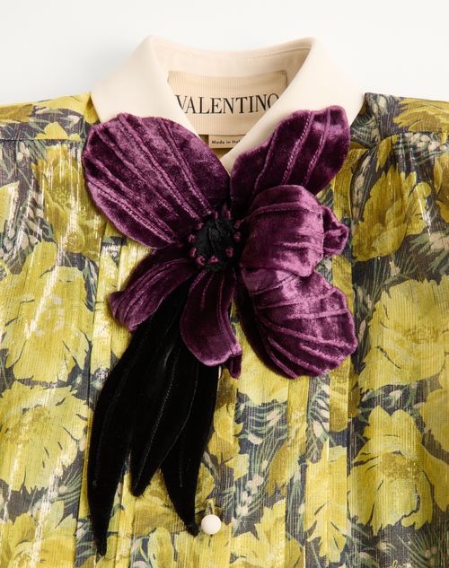 Valentino - Lurex Shirt With Après L'hiver Poppies Print - Multicolour - Woman - Shirts & Tops