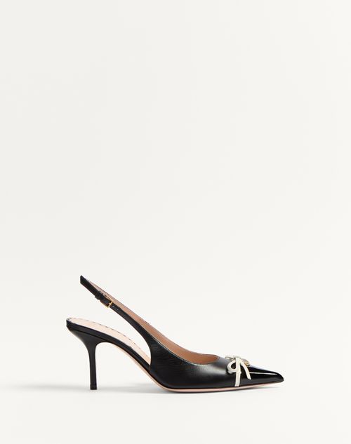 Valentino Garavani - Bepointy Slingback Pump In Patent Leather And Kidskin 80mm - Black/ivory - Woman - Pumps