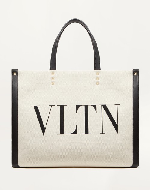 SMALL VLTN PRINT CANVAS TOTE BAG