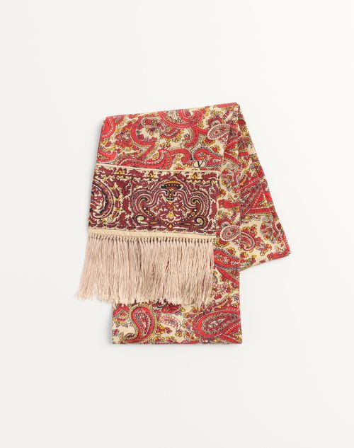 Valentino Garavani - Voyage Imaginaire Silk Bandeau Scarf With Fringe - Multicolour - Man - New Arrivals