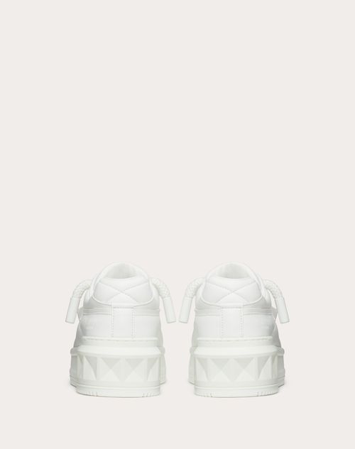 One Stud Xl Sneaker In Nappa Leather for Woman in White | Valentino US