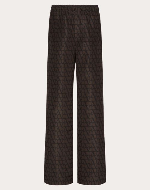 Valentino - Cargo Pants In Silk Faille With All-over Toile Iconographe Print - Ebony/black - Man - Pants And Shorts