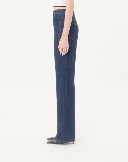 Valentino - Pantaloni In Denim - Denim - Donna - Denim