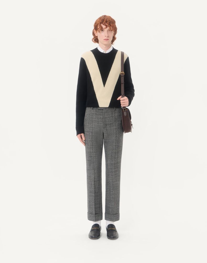 Valentino Oxford Cotton Shirt With Vgold Man White 43