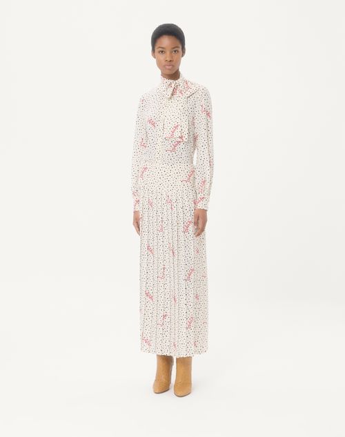 Valentino - Plusdepois Bubble Print Crepe De Chine Skirt - Vanilla/multicolor - Woman - Skirts